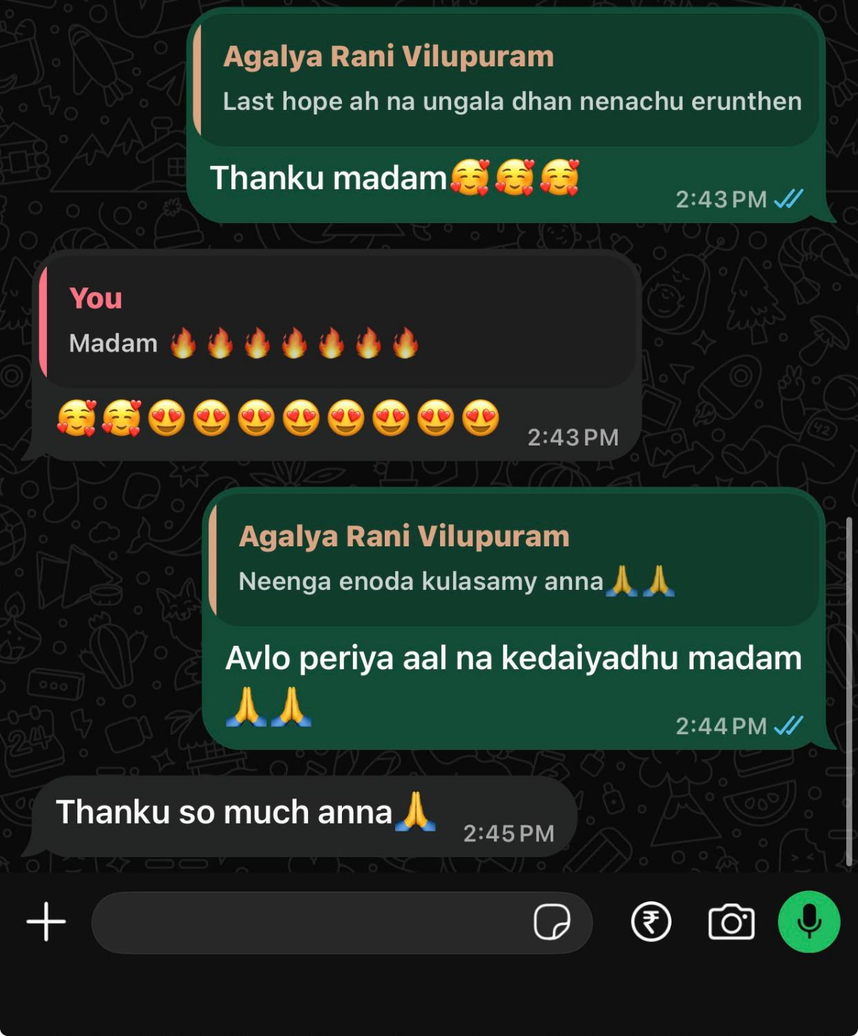 Agalya Rani Vilupuram WhatsApp result
